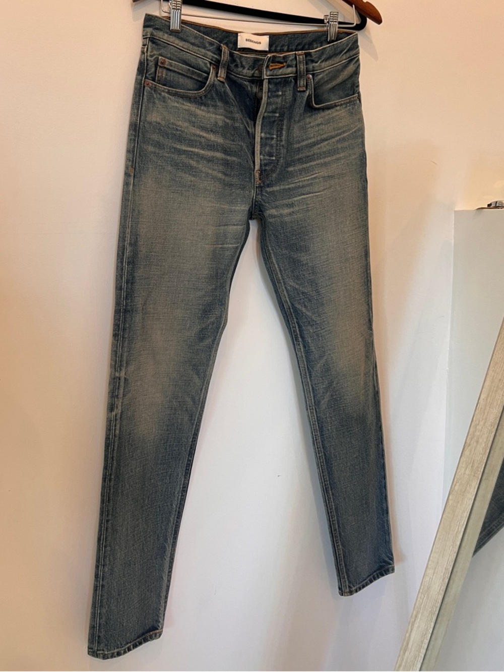 Seekings Skinny Jeans in Faded Blue-Grey Wash 28